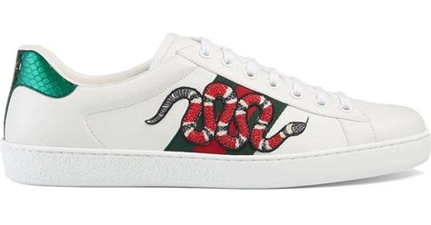 tenis gucci snake precio|Gucci ace water snake embroidered.